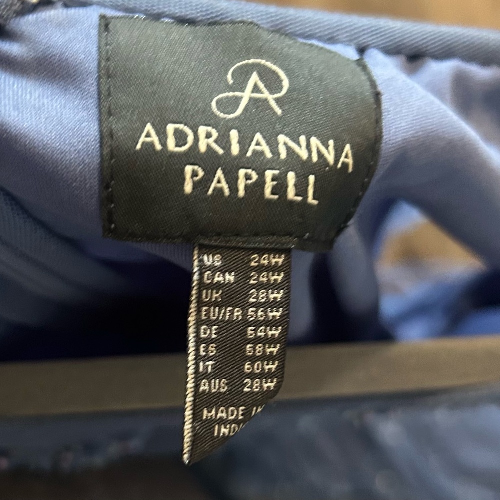 Adrianna Papell Dusty Blue Beaded Maxi Dress - Picture 3 of 8